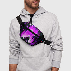 Поясная сумка Люси нетраннер - фиолетовый, цвет: 3D-принт — фото 2