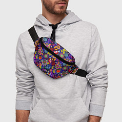 Поясная сумка Multicolored floral patterns, цвет: 3D-принт — фото 2