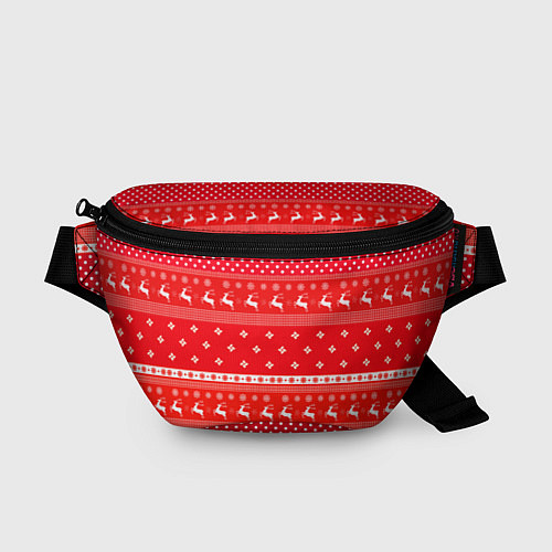Поясная сумка Праздничный красный свитер / 3D-принт – фото 1
