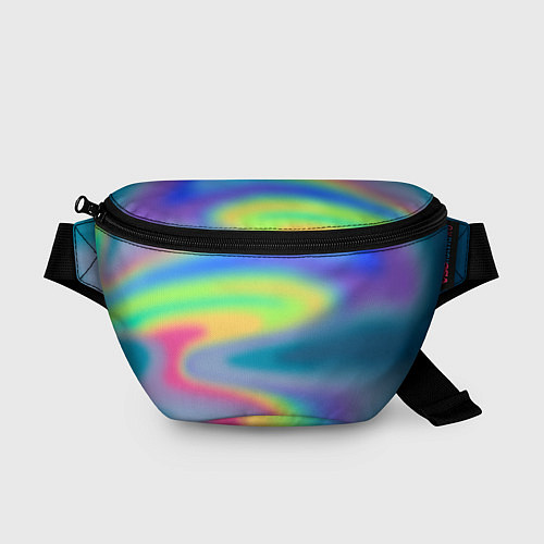Поясная сумка Разноцветные абстрактные полосы под стеклом / 3D-принт – фото 1