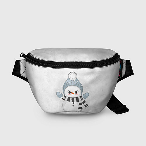 Поясная сумка Милый снеговик и снежинки / 3D-принт – фото 1
