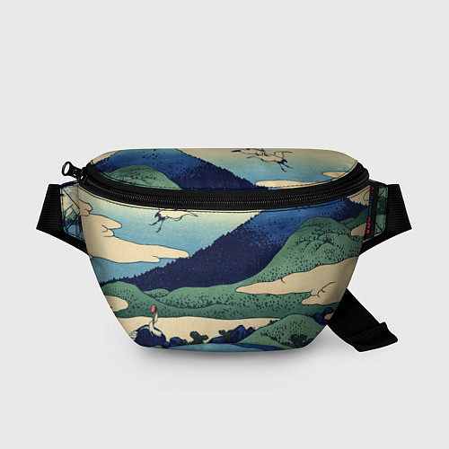 Поясная сумка Журавли - японский художник Хокусай Фудзи / 3D-принт – фото 1