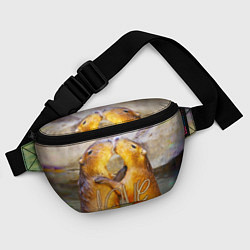 Поясная сумка Влюблённые капибары, цвет: 3D-принт — фото 2