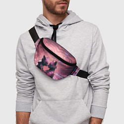 Поясная сумка Влюбленные кибер-котики, цвет: 3D-принт — фото 2