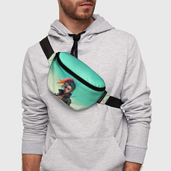 Поясная сумка Girl art Cyberpunk, цвет: 3D-принт — фото 2