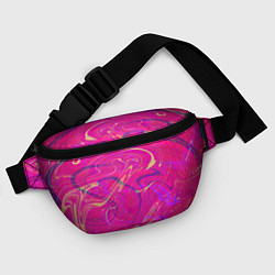 Поясная сумка Розовая абстракция, цвет: 3D-принт — фото 2