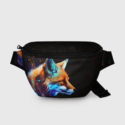 Поясная сумка Красочная лисичка, цвет: 3D-принт