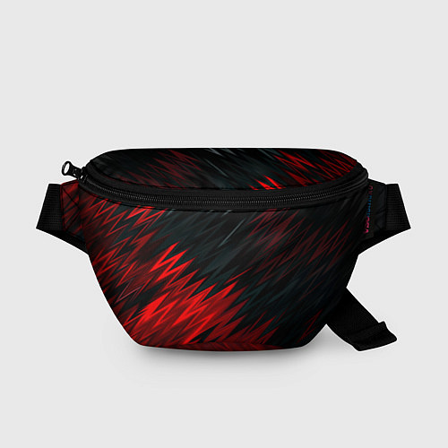 Поясная сумка Черно-Красная штриховка / 3D-принт – фото 1