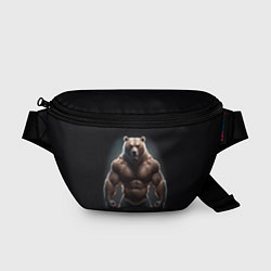 Поясная сумка Сильный медведь спортсмен, цвет: 3D-принт