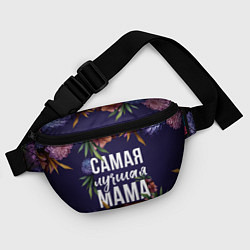 Поясная сумка Цветы самая лучшая мама, цвет: 3D-принт — фото 2