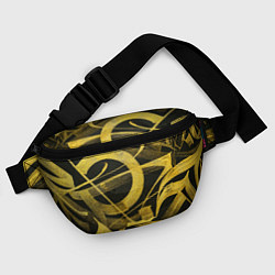 Поясная сумка Gold Calligraphic, цвет: 3D-принт — фото 2