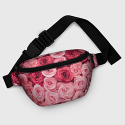 Поясная сумка Чайная пыльная роза - нежно розовый цветок, цвет: 3D-принт — фото 2