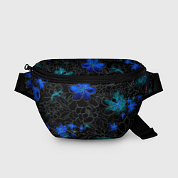 Поясная сумка Неоновые цветы, цвет: 3D-принт