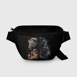 Поясная сумка Самурай и тигр, цвет: 3D-принт