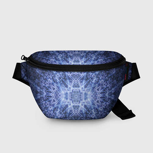 Поясная сумка Ледяные линии на синем цвете / 3D-принт – фото 1