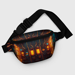 Поясная сумка Паттерн в стиле киберпанк, цвет: 3D-принт — фото 2