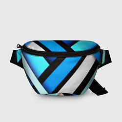 Поясная сумка Спортивная геометрия из полос, цвет: 3D-принт
