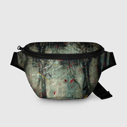 Поясная сумка Абстрактные листья, краски и тени / 3D-принт – фото 1