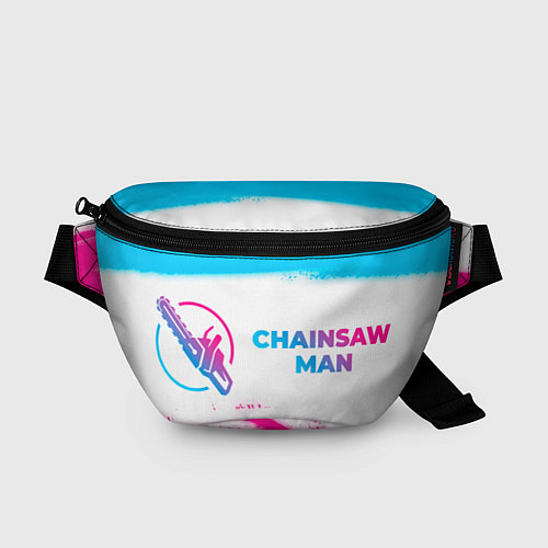 Поясная сумка Chainsaw Man neon gradient style: надпись и символ / 3D-принт – фото 1