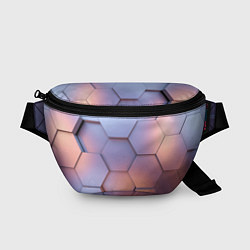 Поясная сумка Металлические шестиугольники, цвет: 3D-принт