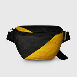 Поясная сумка Черно-желтые масляные краски, цвет: 3D-принт