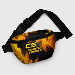 Поясная сумка Counter Strike 2 - gold gradient, цвет: 3D-принт — фото 2