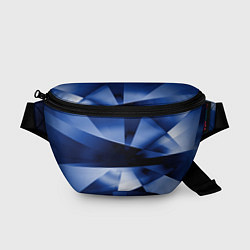 Поясная сумка Синие лучи и отражения в абстракции, цвет: 3D-принт