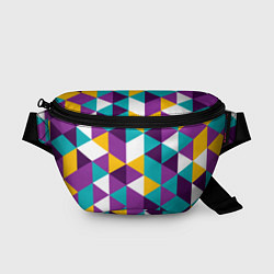 Поясная сумка Разноцветный ромбический паттерн