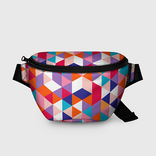 Поясная сумка Ромбический разноцветный паттерн / 3D-принт – фото 1