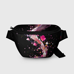 Поясная сумка Вихрь розовых лепестков, цвет: 3D-принт
