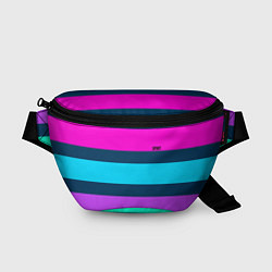 Поясная сумка Разноцветные неоновые полосы, цвет: 3D-принт