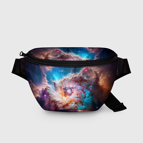 Поясная сумка Небула в космосе в голубо-розовых тонах - нейронна / 3D-принт – фото 1