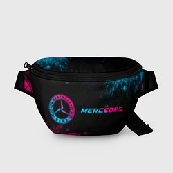 Поясная сумка Mercedes - neon gradient: надпись и символ, цвет: 3D-принт