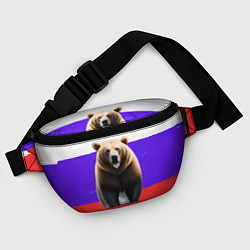Поясная сумка Медведь на флаге, цвет: 3D-принт — фото 2