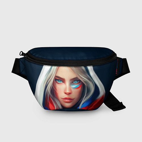 Поясная сумка Девушка с голубыми глазами в флаге / 3D-принт – фото 1