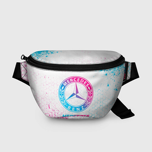 Поясная сумка Mercedes neon gradient style / 3D-принт – фото 1