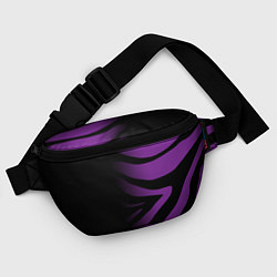 Поясная сумка Фиолетовый с черными полосками зебры, цвет: 3D-принт — фото 2
