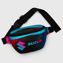 Поясная сумка Suzuki - neon gradient: надпись и символ, цвет: 3D-принт — фото 2