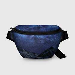 Поясная сумка Снежные горы и космос, цвет: 3D-принт