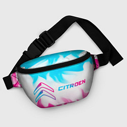 Поясная сумка Citroen neon gradient style: надпись и символ, цвет: 3D-принт — фото 2