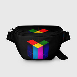 Поясная сумка Многосторонний цветной куб, цвет: 3D-принт