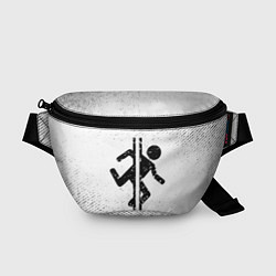 Поясная сумка Portal с потертостями на светлом фоне, цвет: 3D-принт