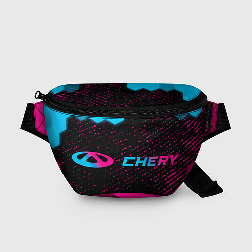 Поясная сумка Chery - neon gradient: надпись и символ / 3D-принт – фото 1