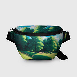 Поясная сумка Пейзаж в стиле аниме, цвет: 3D-принт