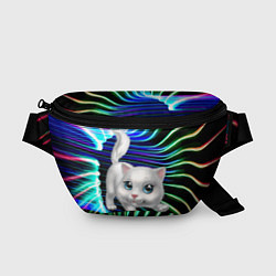 Поясная сумка Милая кошечка в космическом портале, цвет: 3D-принт