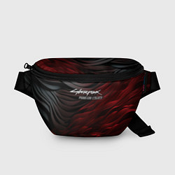 Поясная сумка Cyberpunk 2077 phantom liberty black red