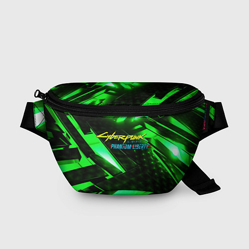 Поясная сумка Cyberpunk 2077 phantom liberty neon green / 3D-принт – фото 1