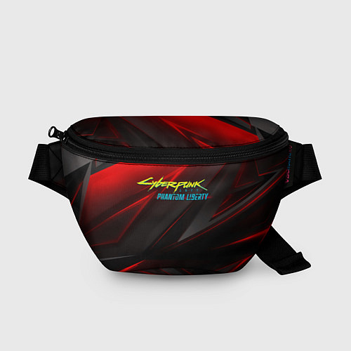 Поясная сумка Cyberpunk 2077 phantom liberty red black logo / 3D-принт – фото 1