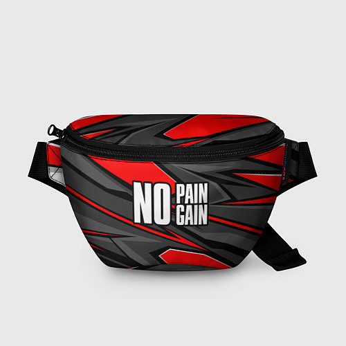 Поясная сумка No pain no gain - красный / 3D-принт – фото 1