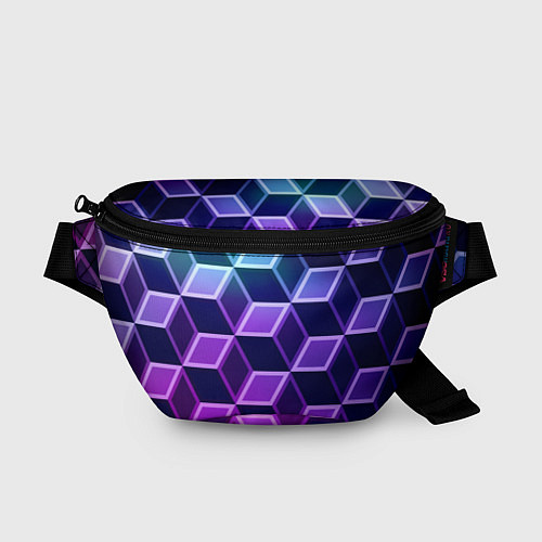 Поясная сумка Неоновые кубы иллюзия / 3D-принт – фото 1